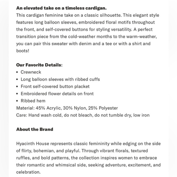 NOT FOR SALE Tuckernuck Multi Floral Embellishment Elsie Cardigan in Tan - Picture 9 of 11